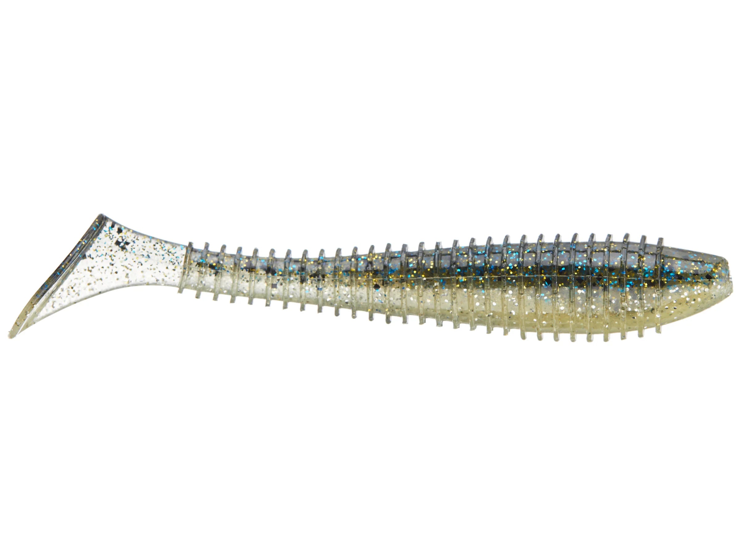 Leurre Zoom Swimmer 5 Pouces Paddletail - Paquet De 3 - Bleu Chartreuse