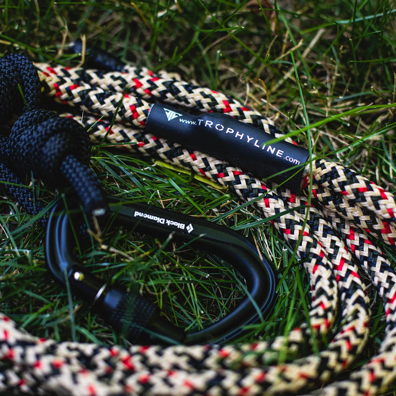 TrophyLine TechCore Rope with Oval Screwgate Carabiner
