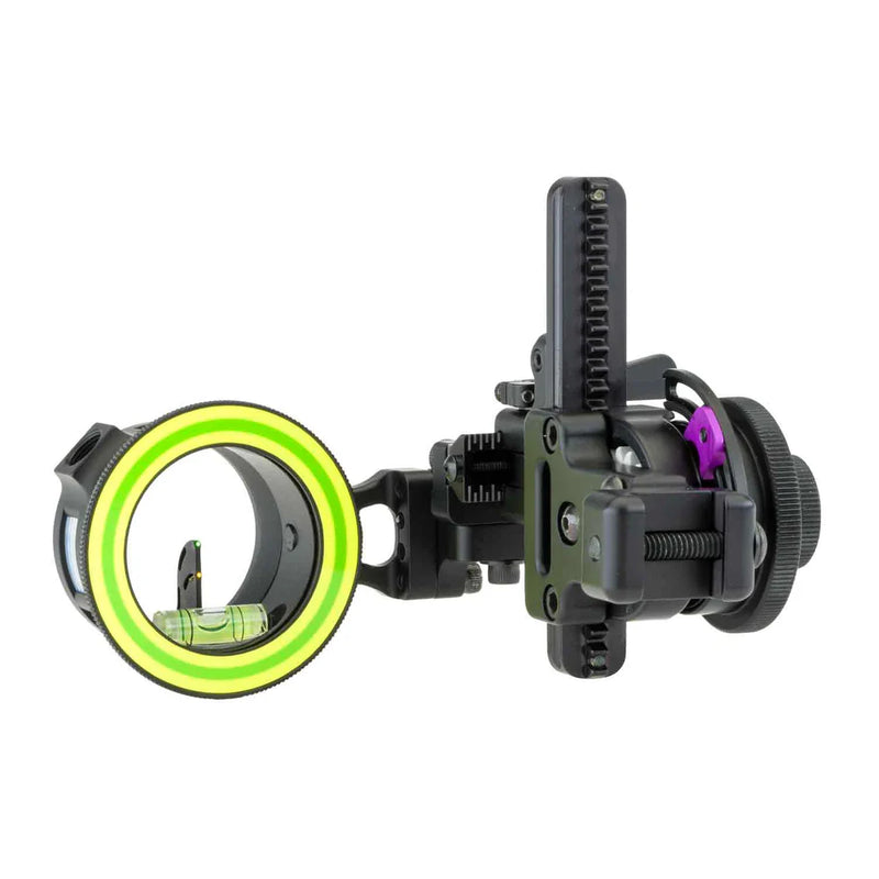 Spot Hogg Boonie lightweight archery sight with micro-adjustable axis and silent adjustments.