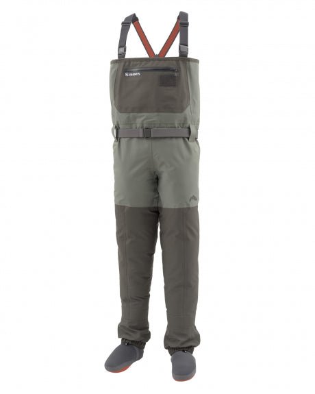 SIMMS Freestone Waders - Stockingfoot featuring a lightweight, waterproof construction, adjustable suspenders, and neoprene booties, ideal for keeping you dry and comfortable during wading in various fishing conditions.