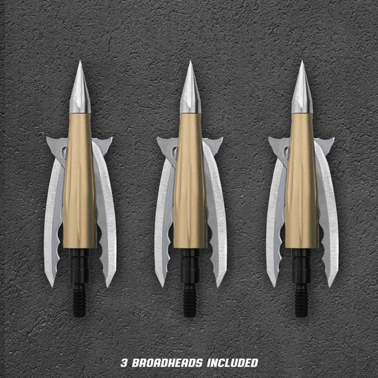 Beast Broadheads Aluminum 3 Pack – Razor Sharp, Durable Hunting Broadheads