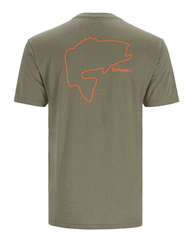 Simms Men's Bass Outline T-ShirtJOOTTIMilitary Heather