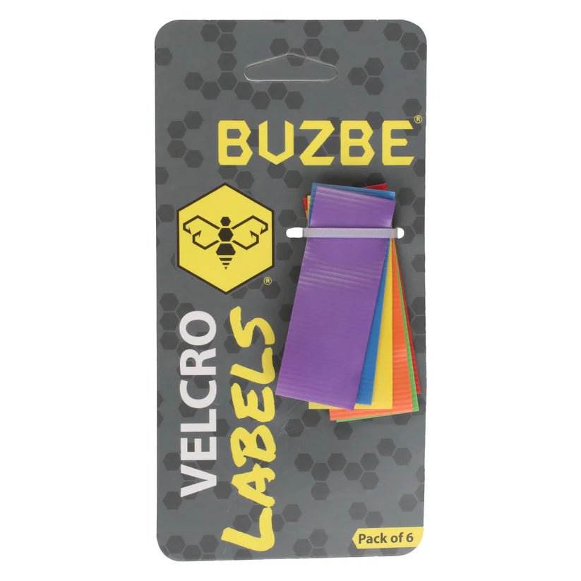 BUZBE Velcro Labels - Pack of 6 - Medium