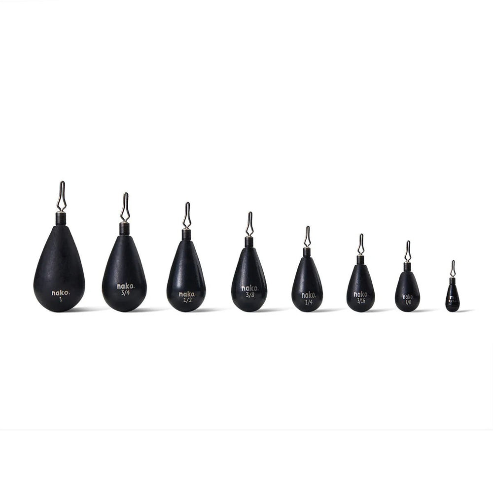 Nako 97% Purity Tungsten Tear Drop Shot Weights
