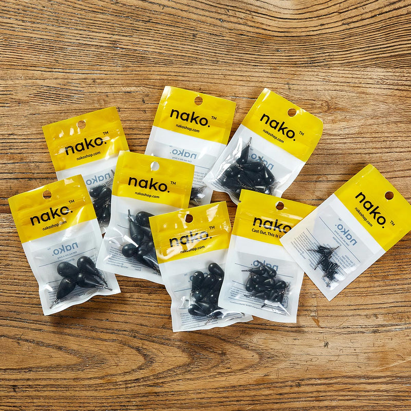 Nako 97% Purity Tungsten Tear Drop Shot Weights | 5 Pack | Bulk PackJOOTTI1/4