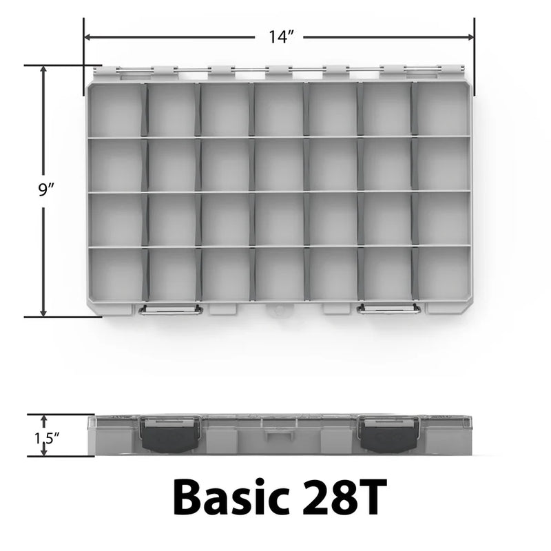 28 Utility Box BUZBE Basic 28T Thin Utility Box – Waterproof, Durable Fishing Storage