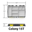 BUZBE Colony 15T (Thin) Modular Tackle BoxJOOTTI