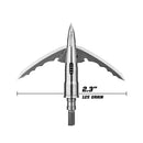 Bowmar Crossbow Edition Titanium Broadhead, 125 grain, 2.3-inch cut, blades open with size label