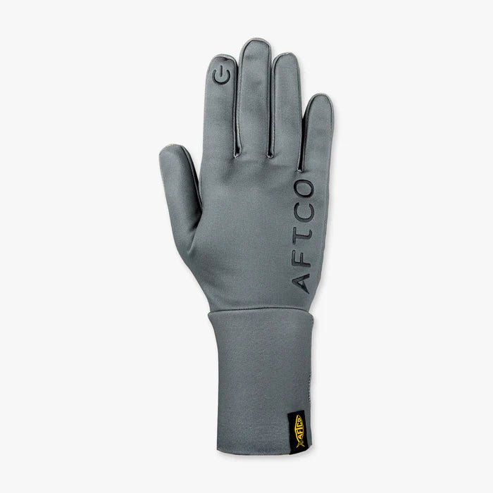 Aftco Helm Insulated Fishing Gloves showcasing their windproof exterior, insulation, and non-slip grip, ideal for maintaining warmth and control during fishing in cold conditions.