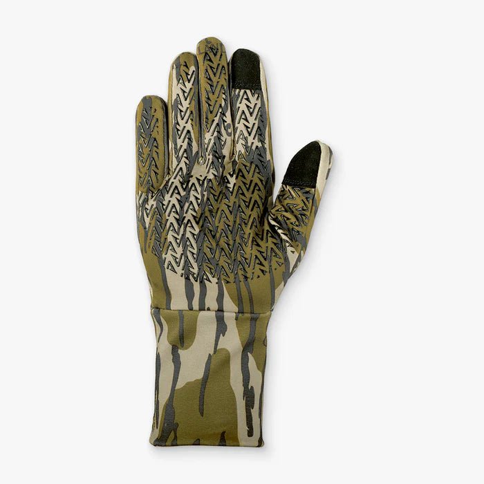 Aftco Helm Insulated Fishing Gloves showcasing their windproof exterior, insulation, and non-slip grip, ideal for maintaining warmth and control during fishing in cold conditions.