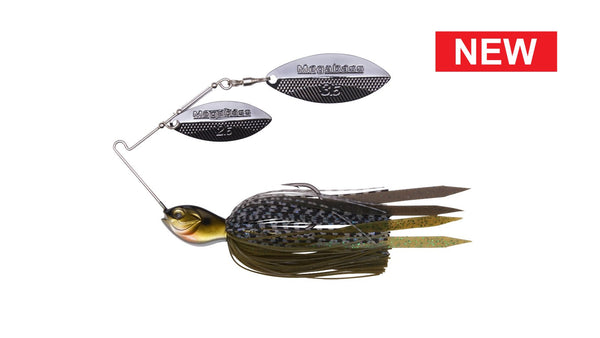 Megabass SV-3 Double Willow Spinnerbait showcasing its unique design and advanced features for competitive fishing