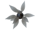 HIDEUP Coike Fish Gill M (Medium) creature bait, Light Green Pumpkin / Black Blue Flake color