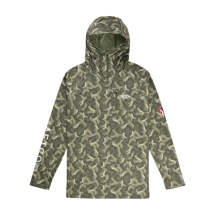 Aftco Jason Christie Hooded LS Performance ShirtJOOTTIDeep Green