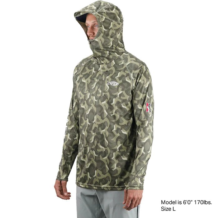 Aftco Jason Christie Hooded LS Performance ShirtJOOTTIDeep Green