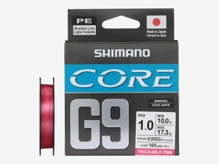 Shimano Core G9 PE Pink Sinking Braided Line