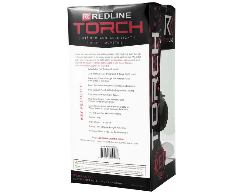 REDLINE TORCH DOVETAIL 2 PIN SIGHTJOOTTIRH