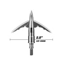 Bowmar Crossbow Edition Titanium Broadhead, 125 grain, 2.0-inch cut, blades open with size label