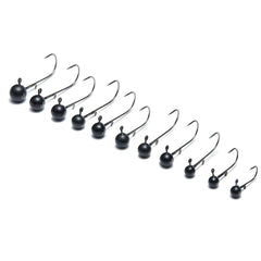 Nako 200% Sensitive Tungsten Ball Jig Heads Damiki Rig Jig Heads | No Chip Black | 5 Pack