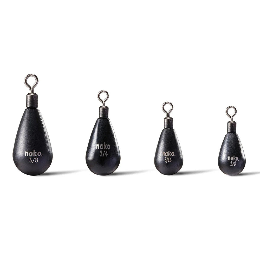 Nako 97% Density Tungsten Free Rig Tear Drop Shot Weights