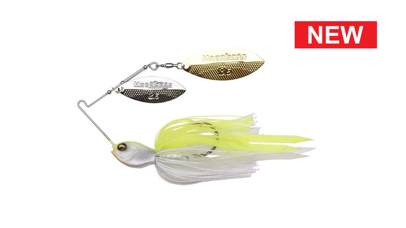 Megabass SV-3 Double Willow Spinnerbait showcasing its unique design and advanced features for competitive fishing