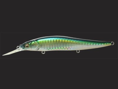 Megabass Vision 110+1 Suspending Jerkbait highlighting its sleek design and suspending action for effective fish attraction.