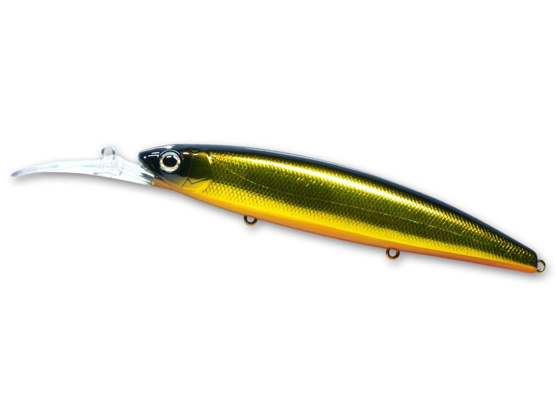 Deps Balisong Long Bill Minnow Jerkbait 130JOOTTIGM black gold