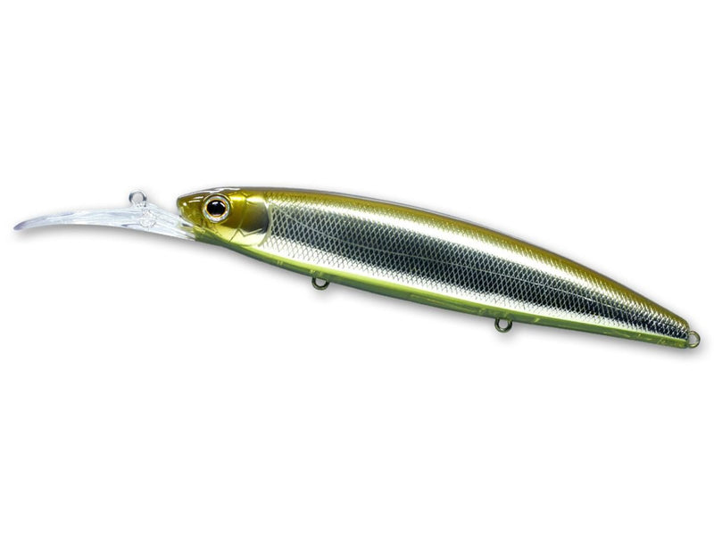 Deps Balisong Long Bill Minnow Jerkbait 130JOOTTIgrass belly shiner