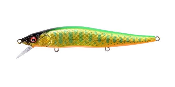 Megabass Great Hunting 110 JerkbaitJOOTTILZ Lime Back Gold Ob