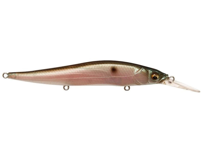 Megabass Vision 110+1 Suspending Jerkbait highlighting its sleek design and suspending action for effective fish attraction.