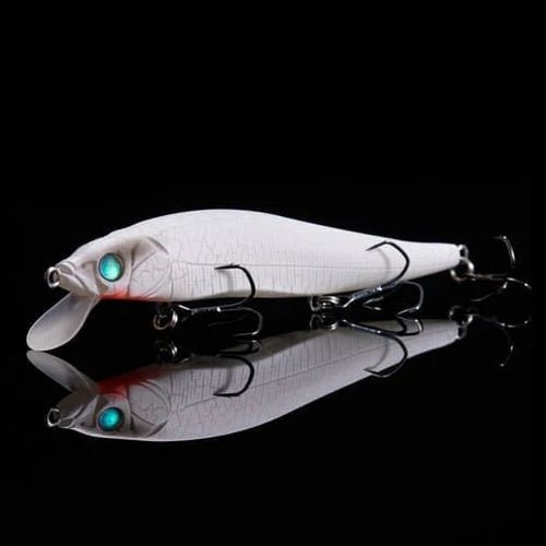 Megabass Respect Series #68 White Butterfly lure highlighting its lifelike design and vibrant finish