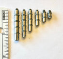Queen Tackle Line Through Tungsten Nail Weights shown in several sizes beside a ruler