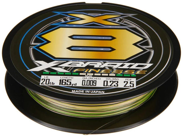 Daiwa XBRAID X8 Finesse Braided Fishing Line Multi colorJOOTTI4Lb