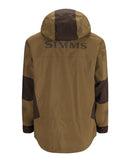 Simms men's ProDry fishing jacket in Driftwood, back view
