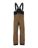 Simms men's Challenger fishing bib in Jasper, back view