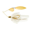 War Eagle Screamin' Eagle Gold Frame Tandem Willow Spinnerbait, White Gold, 3/4 oz