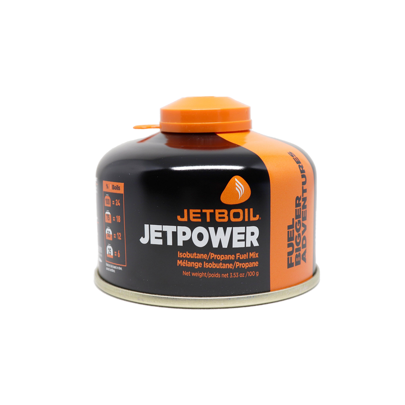 JetBoil Jetpower Fuel - FUEL CAPACITY: 100 g (approx. 12 liters of boiled water)