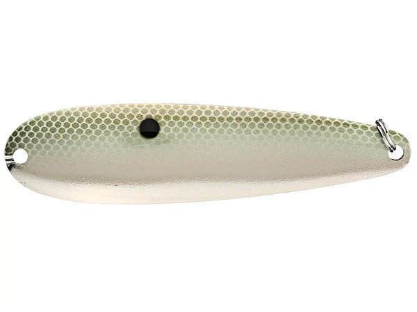 Jenko Fishing Sticky Spoon Flutter Spoon - Chrome Shad, 3oz, 8in