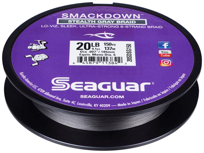 Seaguar Smackdown Stealth Gray Braided Fishing Line